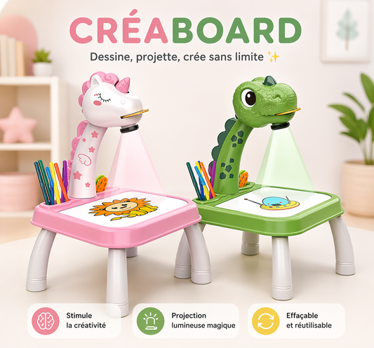 CréaBoard Dino & Licorne