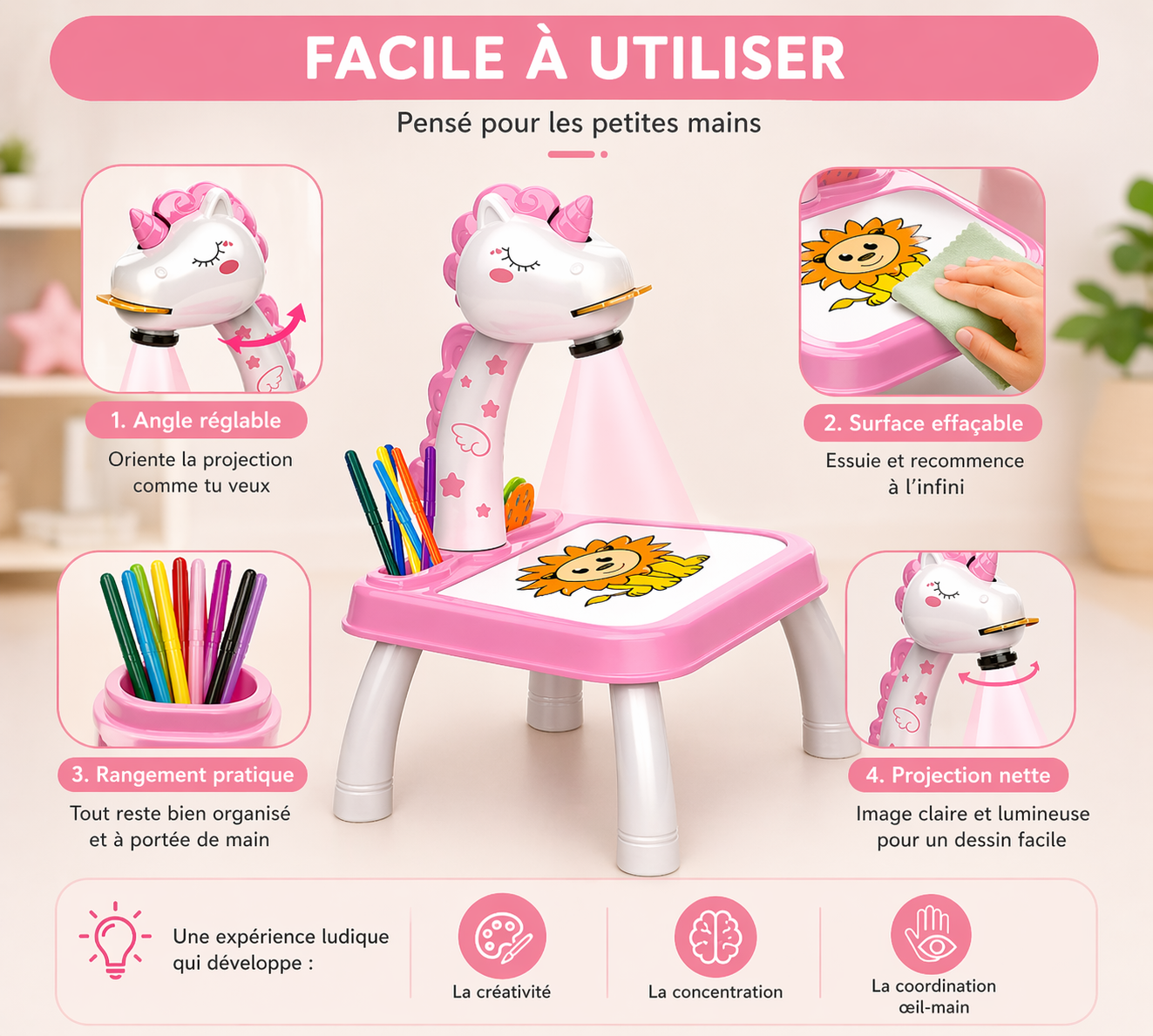 CréaBoard Dino & Licorne