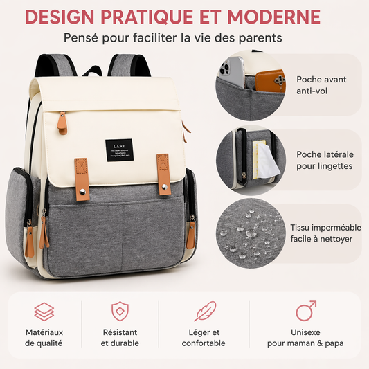 Sac à langer à dos