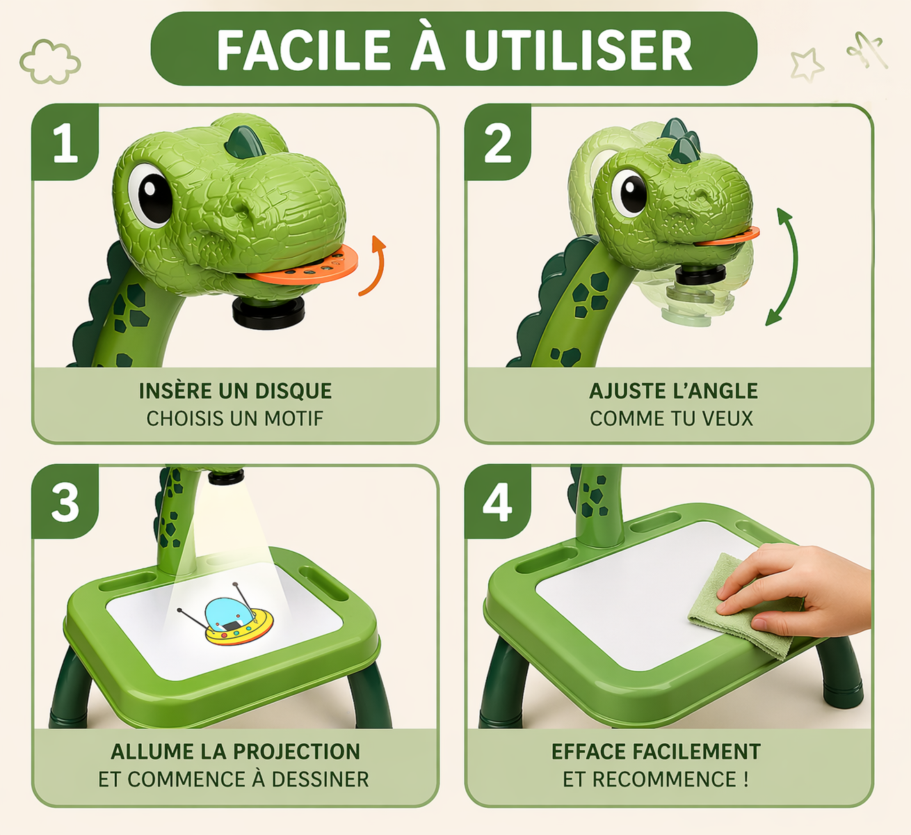 CréaBoard Dino & Licorne