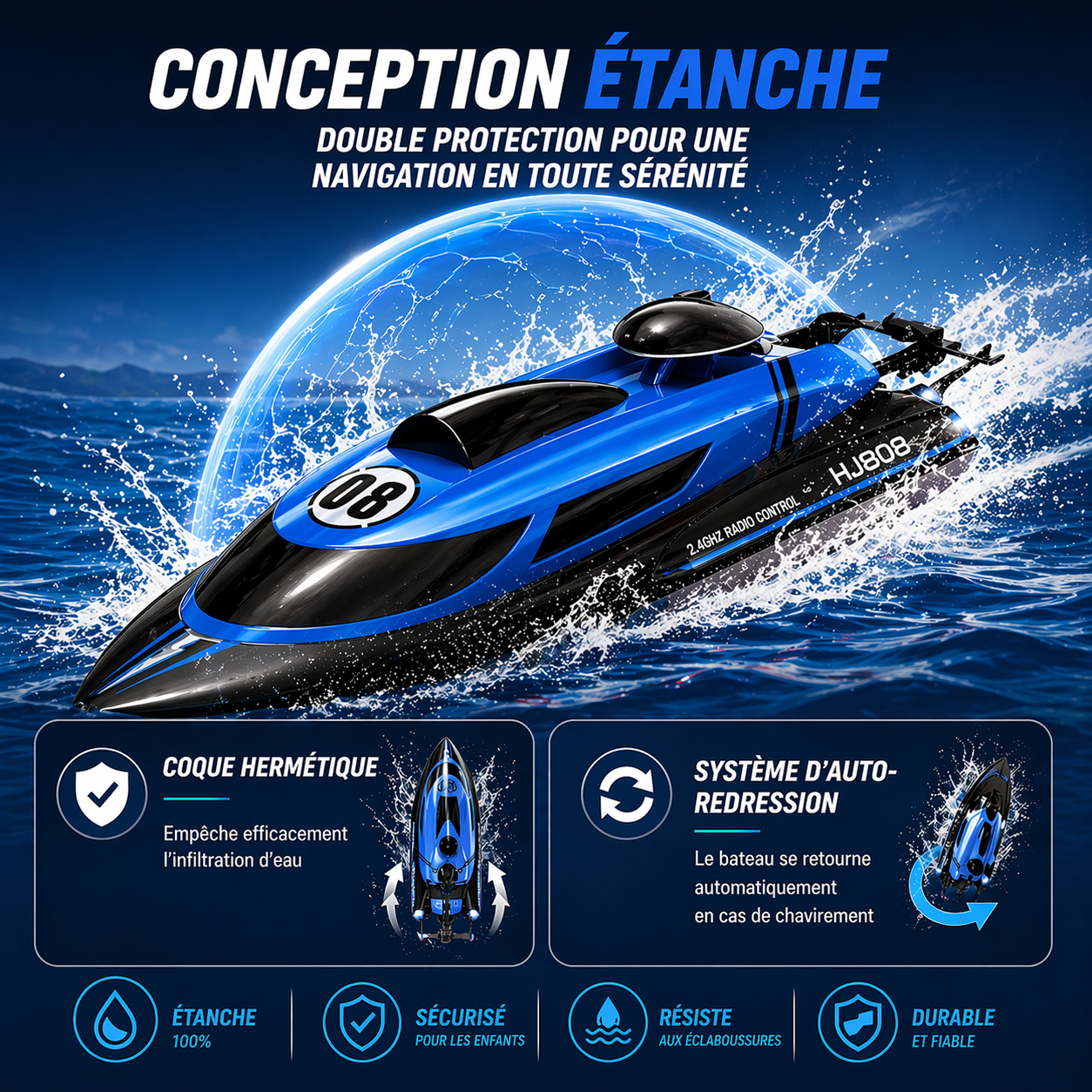 HydroRacer - Bateau télécommandé haute vitesse